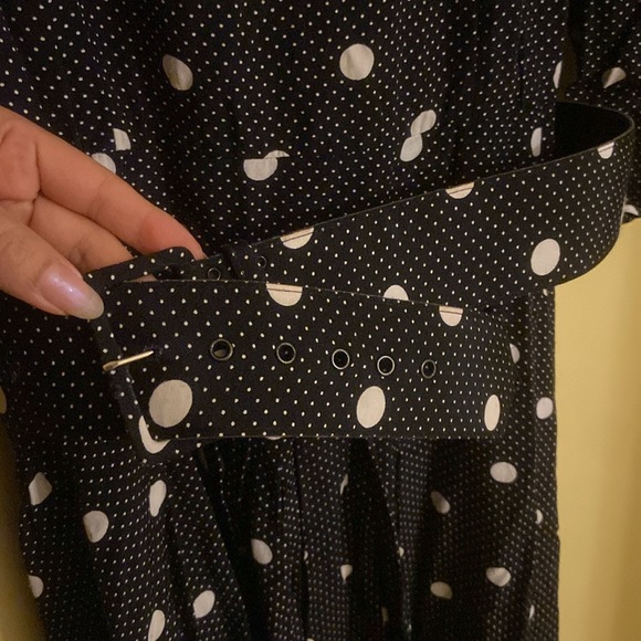 ANTHROPOLOGIE MAEVE Black Polka Dot Dress - Picture 3 of 5